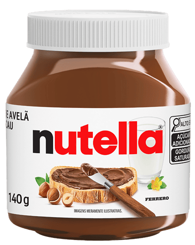 Pote de Nutella de 140 gramas